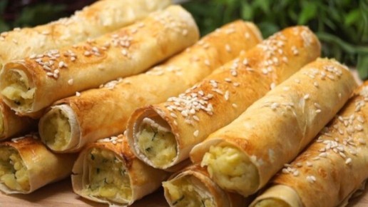 Лаваш на скорую руку: хрустящие трубочки с неординарными начинками