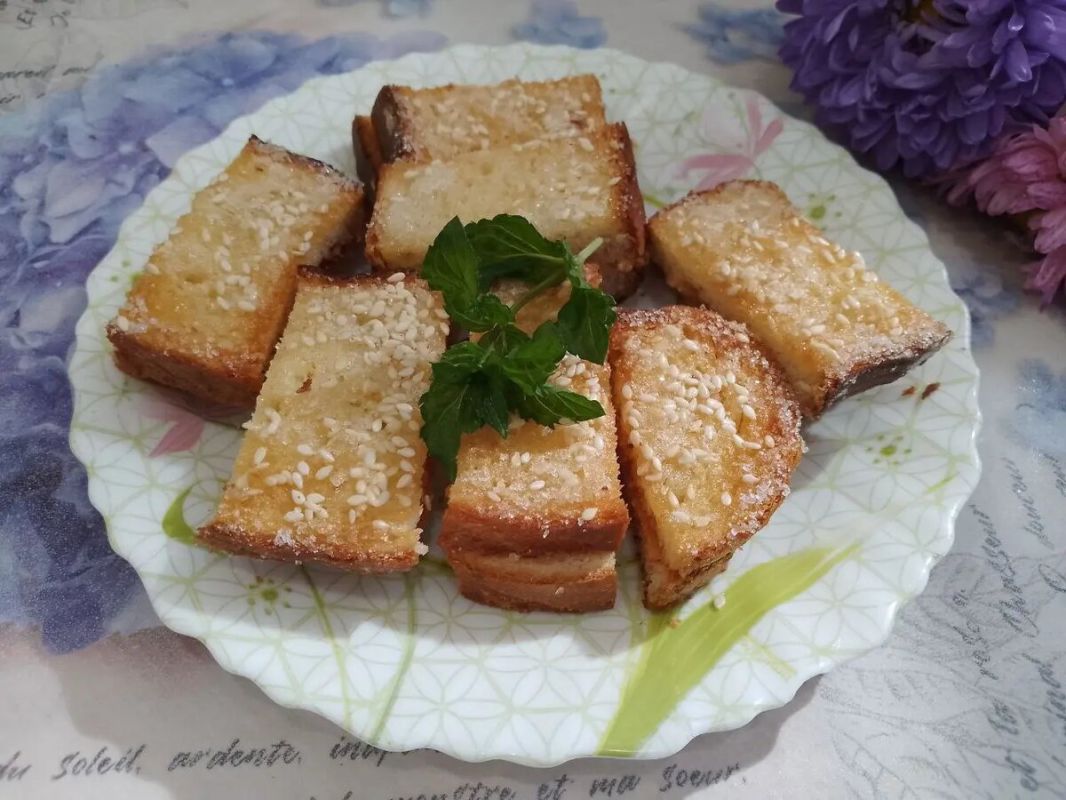 Непревзойденный десерт к чаю из батона и кунжута