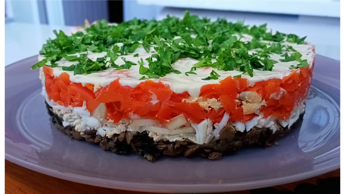 Салат мимоза без рыбы