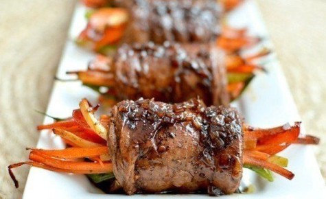 Вкуснейшие роллы из говядины с овощами: пошаговый рецепт