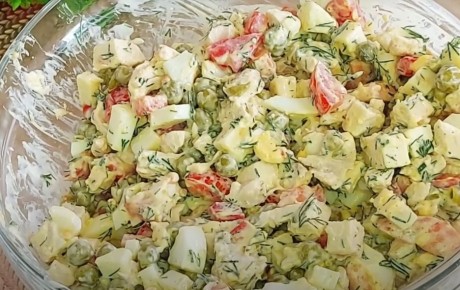 Вкусный и быстрый салат с курицей для ужина на каждый день