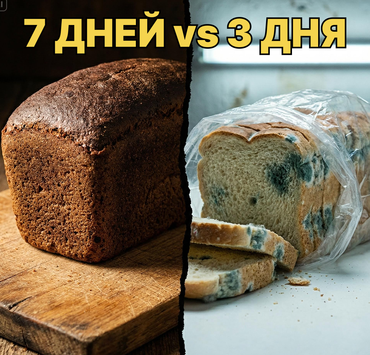 Почему магазинный хлеб плесневеет за три дня, а советский доживает до недели