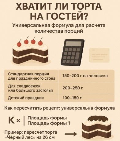 Как рассчитать размер торта для праздничного стола: практическое руководство